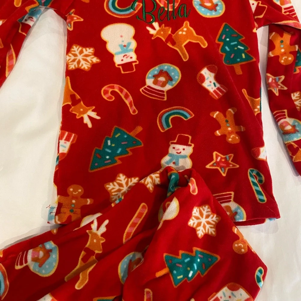 Abella Festive Red Kids Pajama Set - Picture 1 of 3
